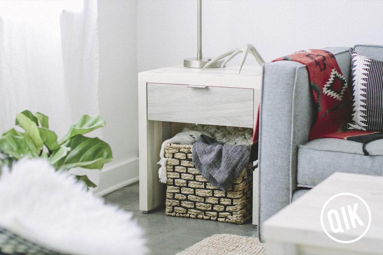 The Quandary End Table + Storage | Beetle Kill Pine