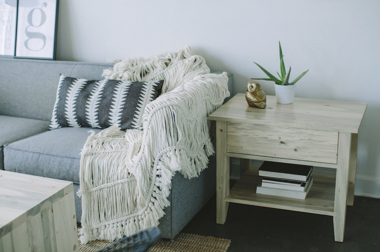 The Blanca End Table | Beetle Kill Pine